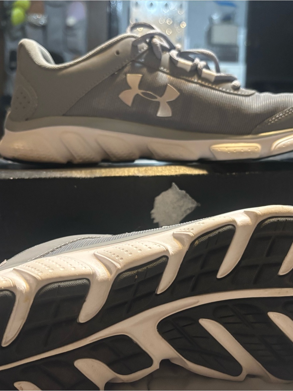 Under Armour Gray and White Men's Athletic Trainers
